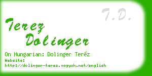 terez dolinger business card